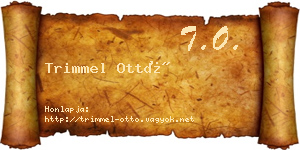 Trimmel Ottó névjegykártya